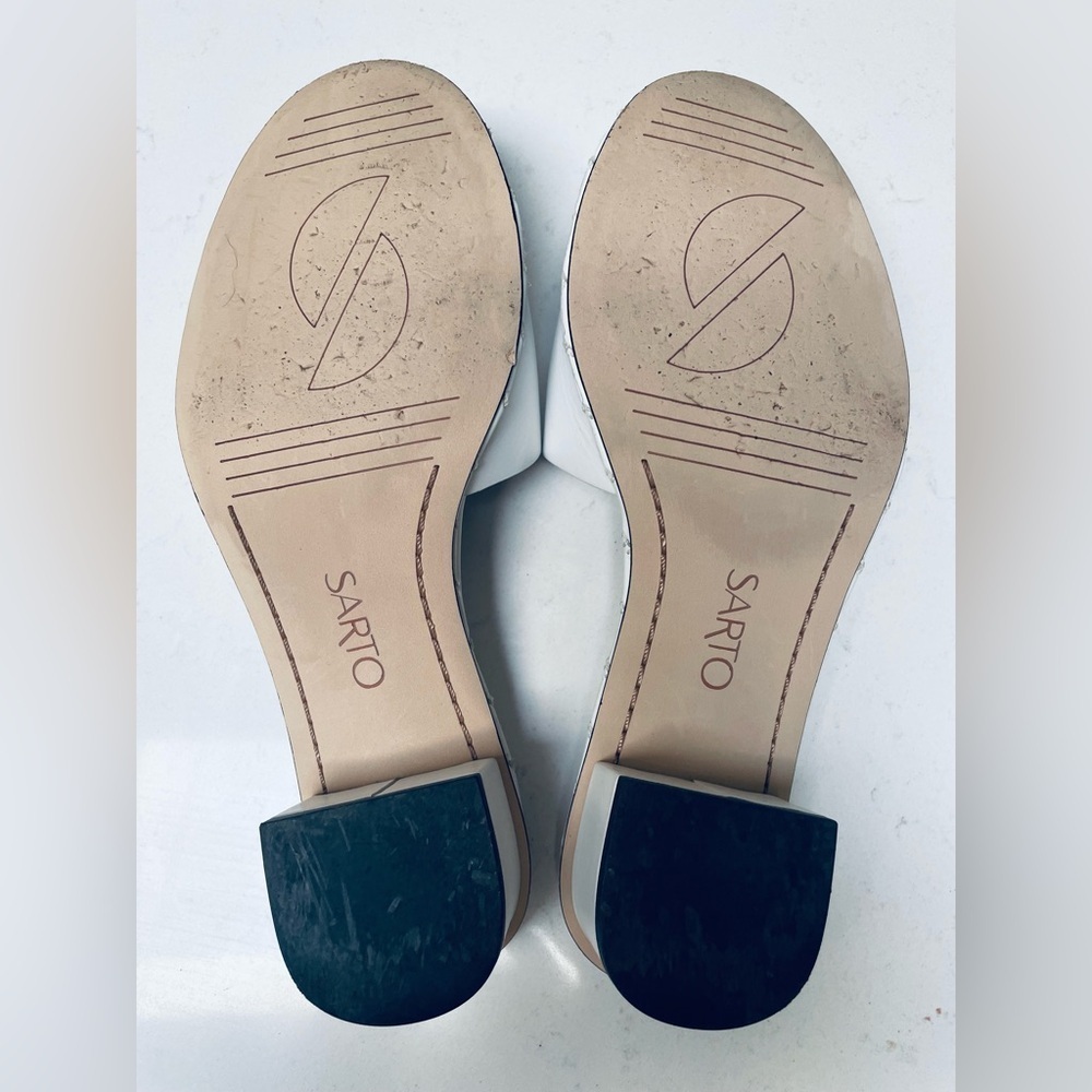 Franco Sarto White Sandals - Picture 8 of 10